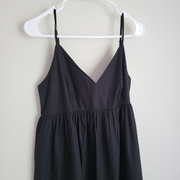 (sold) NWT Quince 100% Organic Cotton Sleeveless Maxi Dress, Black S - Picture 3 of 9